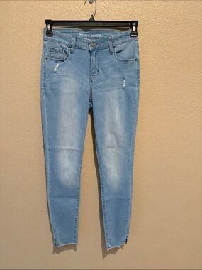 Old Navy Light Wash Skinny Jeans with Raw Hem